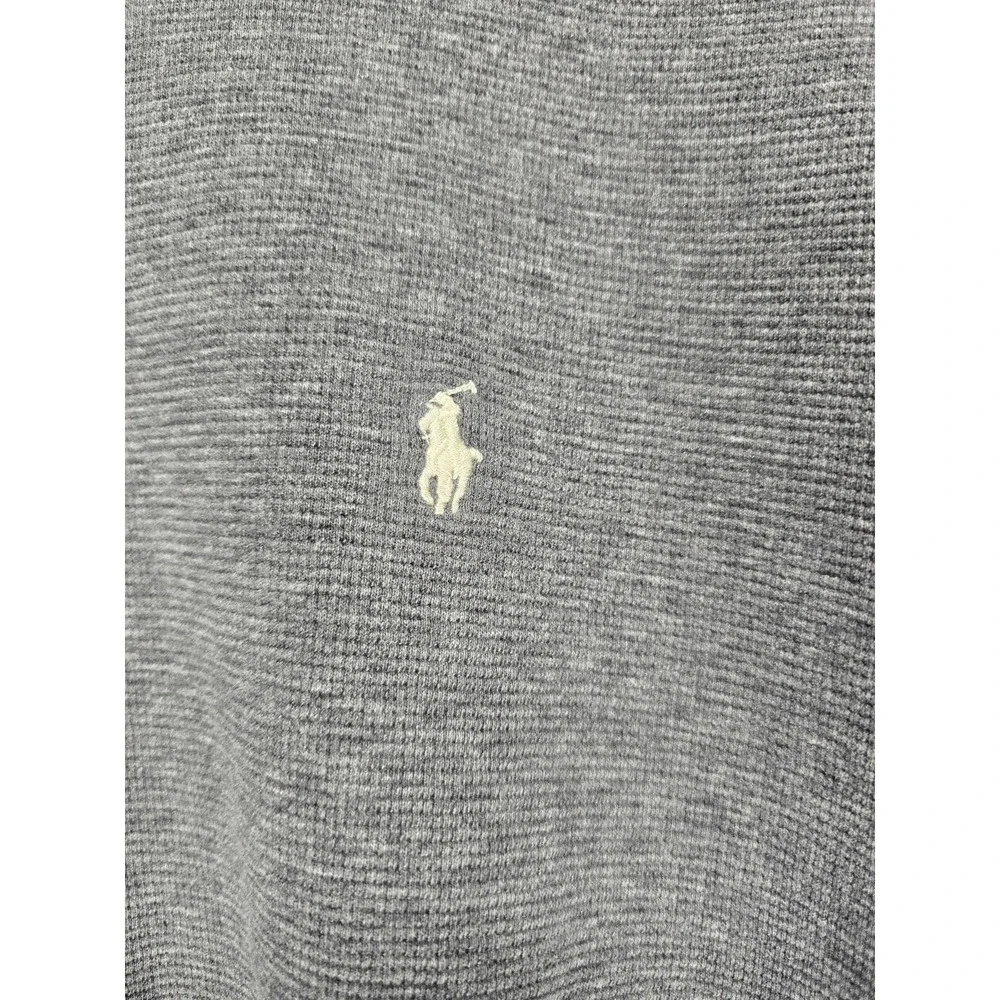 Polo Ralph Lauren Sleepwear Thermal Long Sleeve Shirt Mens XL Gray Cotton Flaws